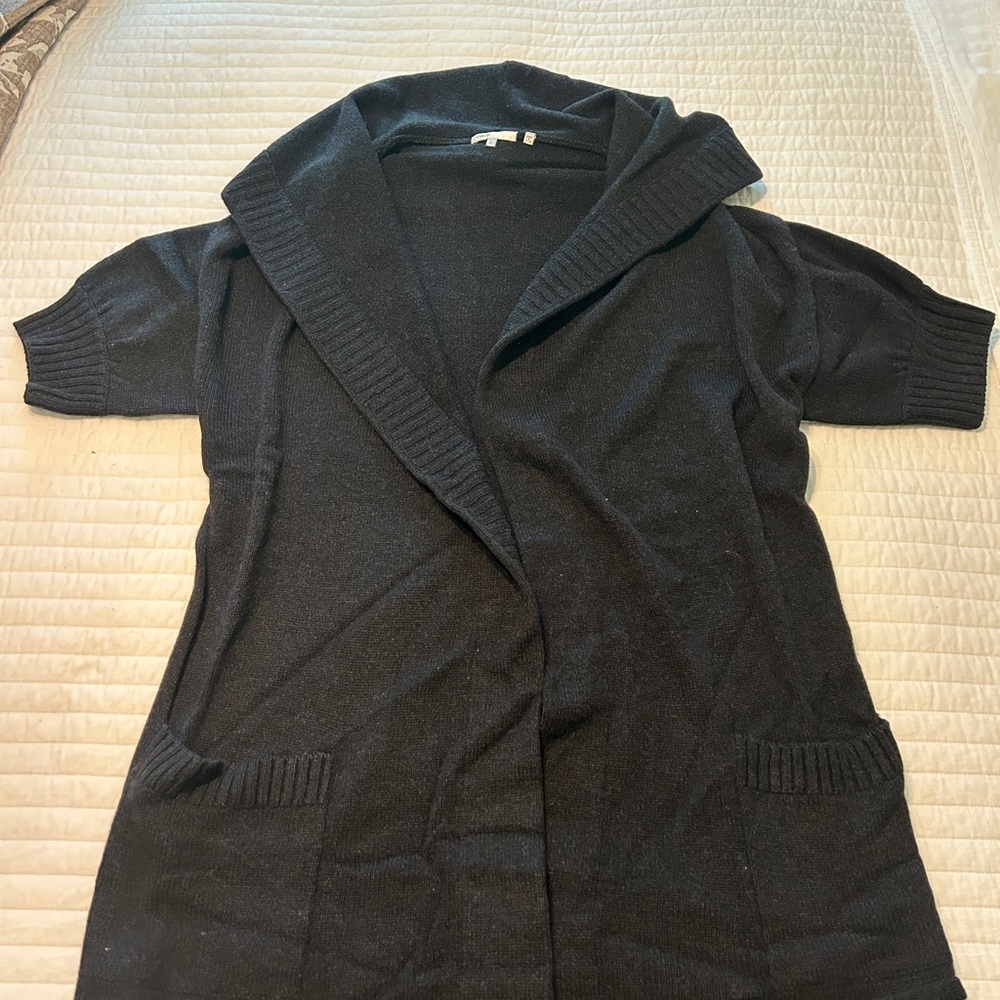 Black Vince Short Sleeve Carigan